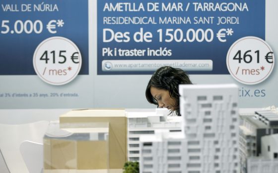 Stand de un promotor catalán en una muestra inmobiliaria