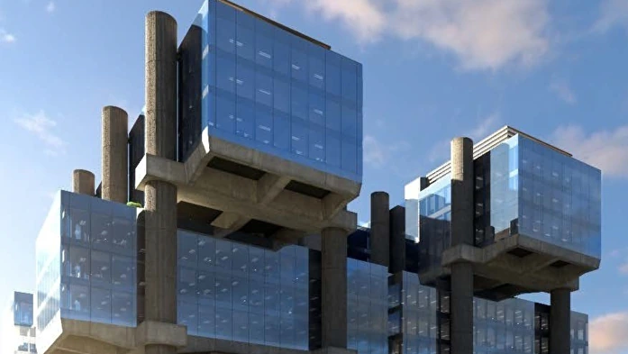 Sacan a la venta Los Cubos, el icónico edificio brutalista de Madrid